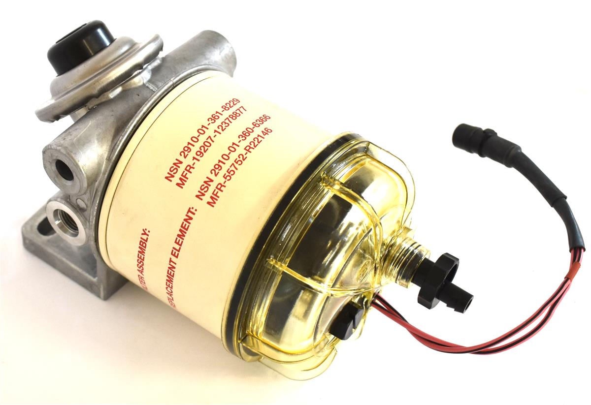 Heated Fluid Filter Fuel Water Separator With Fuel Primer